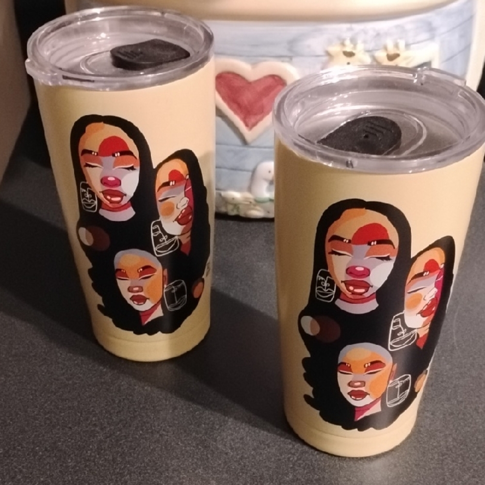 Artistic Cream " Soul Sisters" Tumbler  $30 ea.